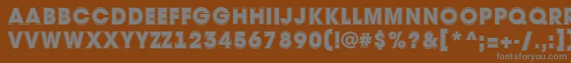 AAvantetitulgrHeavy-Schriftart – Graue Schriften auf braunem Hintergrund
