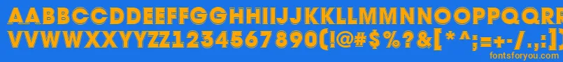 AAvantetitulgrHeavy Font – Orange Fonts on Blue Background