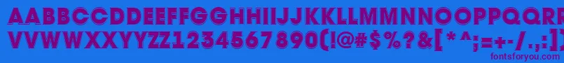 AAvantetitulgrHeavy Font – Purple Fonts on Blue Background