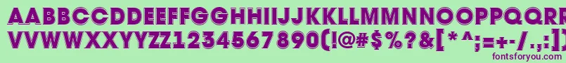 AAvantetitulgrHeavy Font – Purple Fonts on Green Background