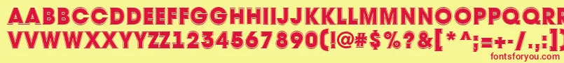 AAvantetitulgrHeavy Font – Red Fonts on Yellow Background