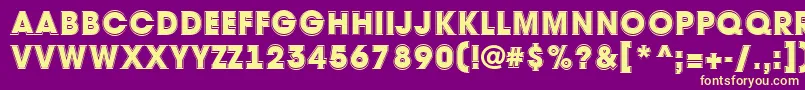 AAvantetitulgrHeavy Font – Yellow Fonts on Purple Background