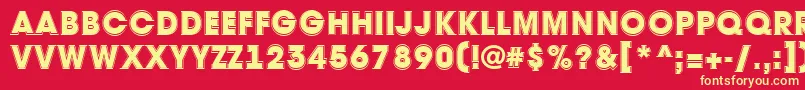 AAvantetitulgrHeavy Font – Yellow Fonts on Red Background