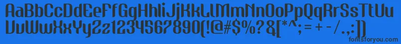 NudelyRegularOneDemoVersion Font – Black Fonts on Blue Background