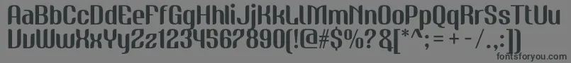 フォントNudelyRegularOneDemoVersion – 黒い文字の灰色の背景
