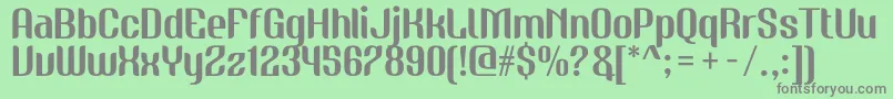 NudelyRegularOneDemoVersion Font – Gray Fonts on Green Background