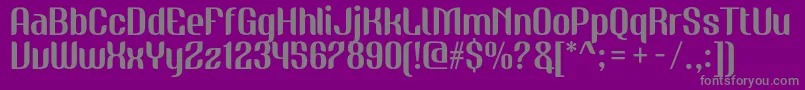 NudelyRegularOneDemoVersion Font – Gray Fonts on Purple Background