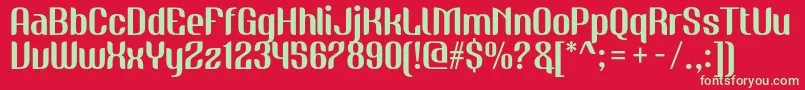 NudelyRegularOneDemoVersion Font – Green Fonts on Red Background