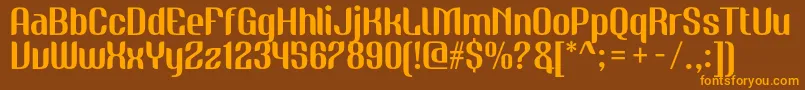 NudelyRegularOneDemoVersion Font – Orange Fonts on Brown Background