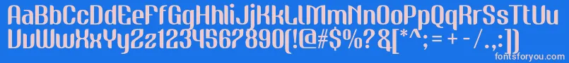 NudelyRegularOneDemoVersion Font – Pink Fonts on Blue Background