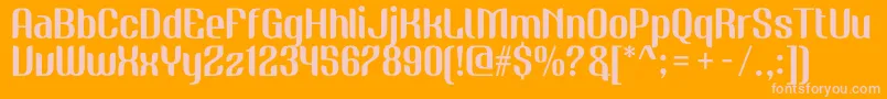 NudelyRegularOneDemoVersion Font – Pink Fonts on Orange Background