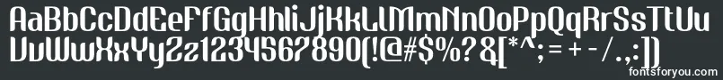 Шрифт NudelyRegularOneDemoVersion – белые шрифты на чёрном фоне
