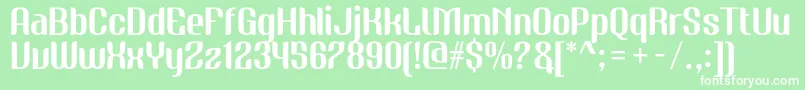 NudelyRegularOneDemoVersion Font – White Fonts on Green Background