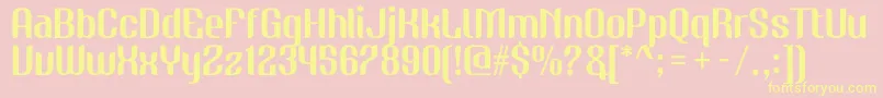 NudelyRegularOneDemoVersion Font – Yellow Fonts on Pink Background