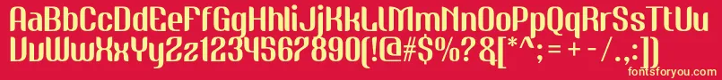 NudelyRegularOneDemoVersion Font – Yellow Fonts on Red Background