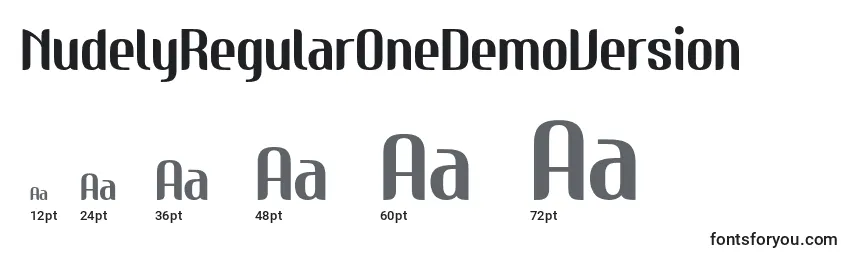 NudelyRegularOneDemoVersion Font Sizes