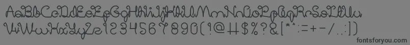 Шрифт DigitalHandmade – чёрные шрифты на сером фоне
