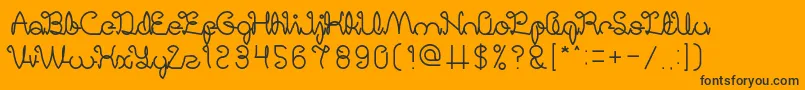 フォントDigitalHandmade – 黒い文字のオレンジの背景