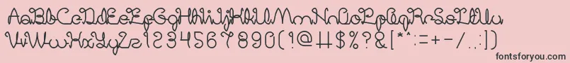 DigitalHandmade-Schriftart – Schwarze Schriften auf rosa Hintergrund