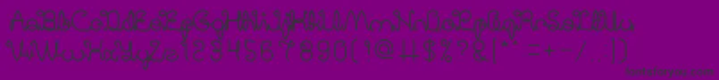 DigitalHandmade-Schriftart – Schwarze Schriften auf violettem Hintergrund