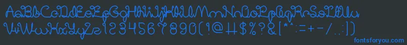 DigitalHandmade Font – Blue Fonts on Black Background