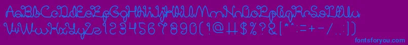 Шрифт DigitalHandmade – синие шрифты на фиолетовом фоне