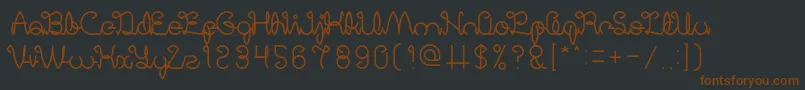 Шрифт DigitalHandmade – коричневые шрифты на чёрном фоне