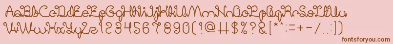 DigitalHandmade Font – Brown Fonts on Pink Background