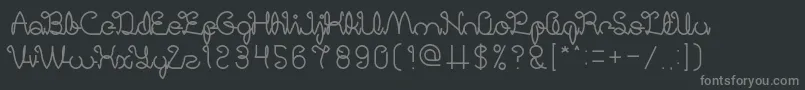 Шрифт DigitalHandmade – серые шрифты на чёрном фоне