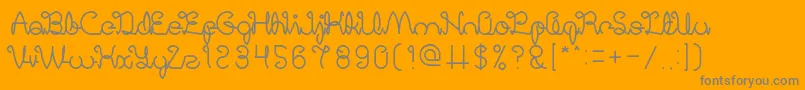 DigitalHandmade-Schriftart – Graue Schriften auf orangefarbenem Hintergrund
