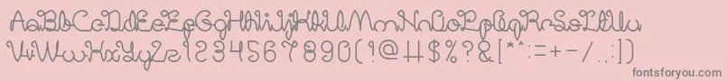 DigitalHandmade Font – Gray Fonts on Pink Background