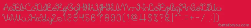 Шрифт DigitalHandmade – серые шрифты на красном фоне