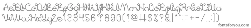 Шрифт DigitalHandmade – серые шрифты на белом фоне