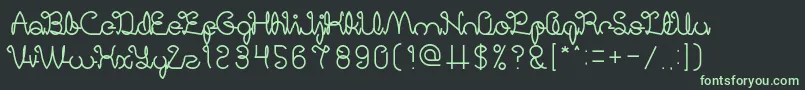 DigitalHandmade Font – Green Fonts on Black Background