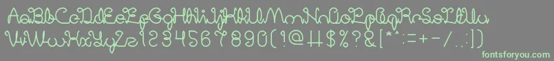 DigitalHandmade Font – Green Fonts on Gray Background