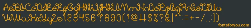 Шрифт DigitalHandmade – оранжевые шрифты на чёрном фоне
