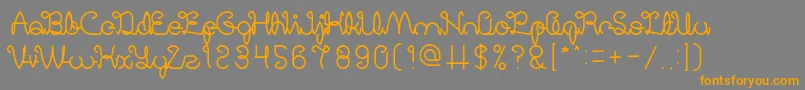 DigitalHandmade Font – Orange Fonts on Gray Background