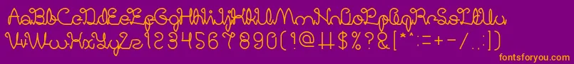 DigitalHandmade-Schriftart – Orangefarbene Schriften auf violettem Hintergrund