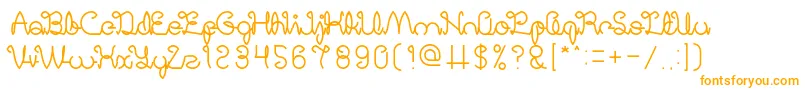 DigitalHandmade-fontti – oranssit fontit valkoisella taustalla