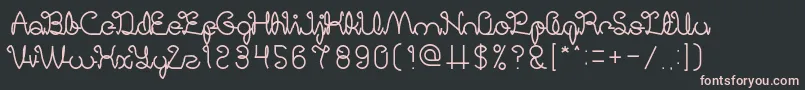 DigitalHandmade-fontti – vaaleanpunaiset fontit mustalla taustalla