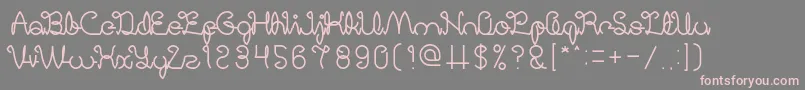 Шрифт DigitalHandmade – розовые шрифты на сером фоне
