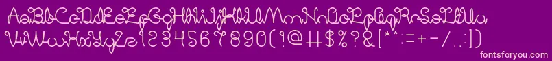 DigitalHandmade Font – Pink Fonts on Purple Background