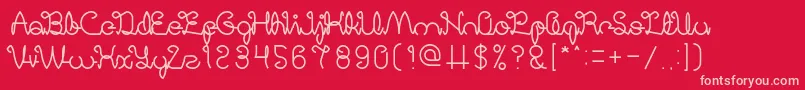 DigitalHandmade-Schriftart – Rosa Schriften auf rotem Hintergrund