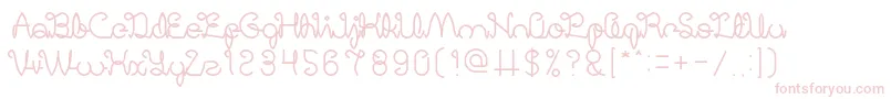 Шрифт DigitalHandmade – розовые шрифты на белом фоне