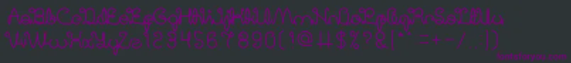 Шрифт DigitalHandmade – фиолетовые шрифты на чёрном фоне
