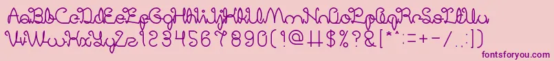 Шрифт DigitalHandmade – фиолетовые шрифты на розовом фоне