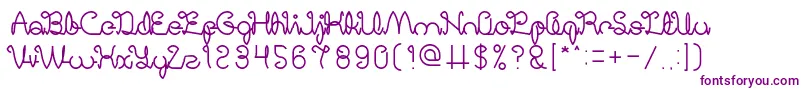 Шрифт DigitalHandmade – фиолетовые шрифты