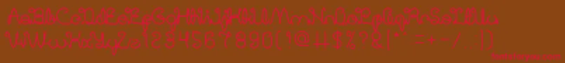 Шрифт DigitalHandmade – красные шрифты на коричневом фоне