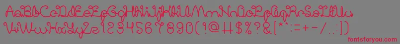 Шрифт DigitalHandmade – красные шрифты на сером фоне