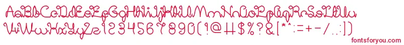 Шрифт DigitalHandmade – красные шрифты на белом фоне